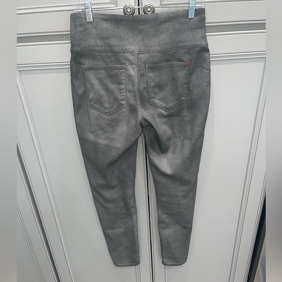 SPANX Solace Mid Rise Denim Wax Pewter Gray pull on jegging jeans size medium - Picture 4 of 7
